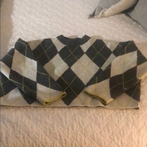 Crop Boxy Fit, argyle sweater from HM
